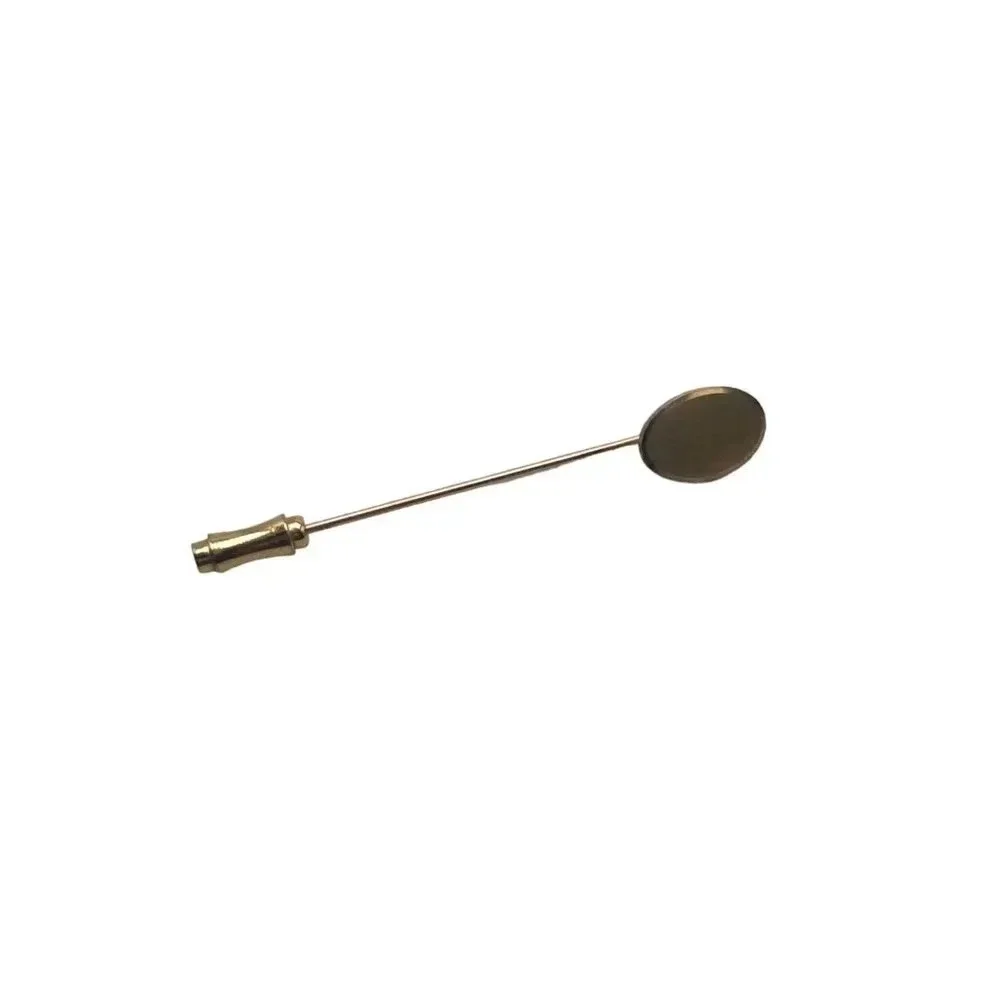 Krementz Oval Shape Stick Pin Engravable Gold Tone Vintage